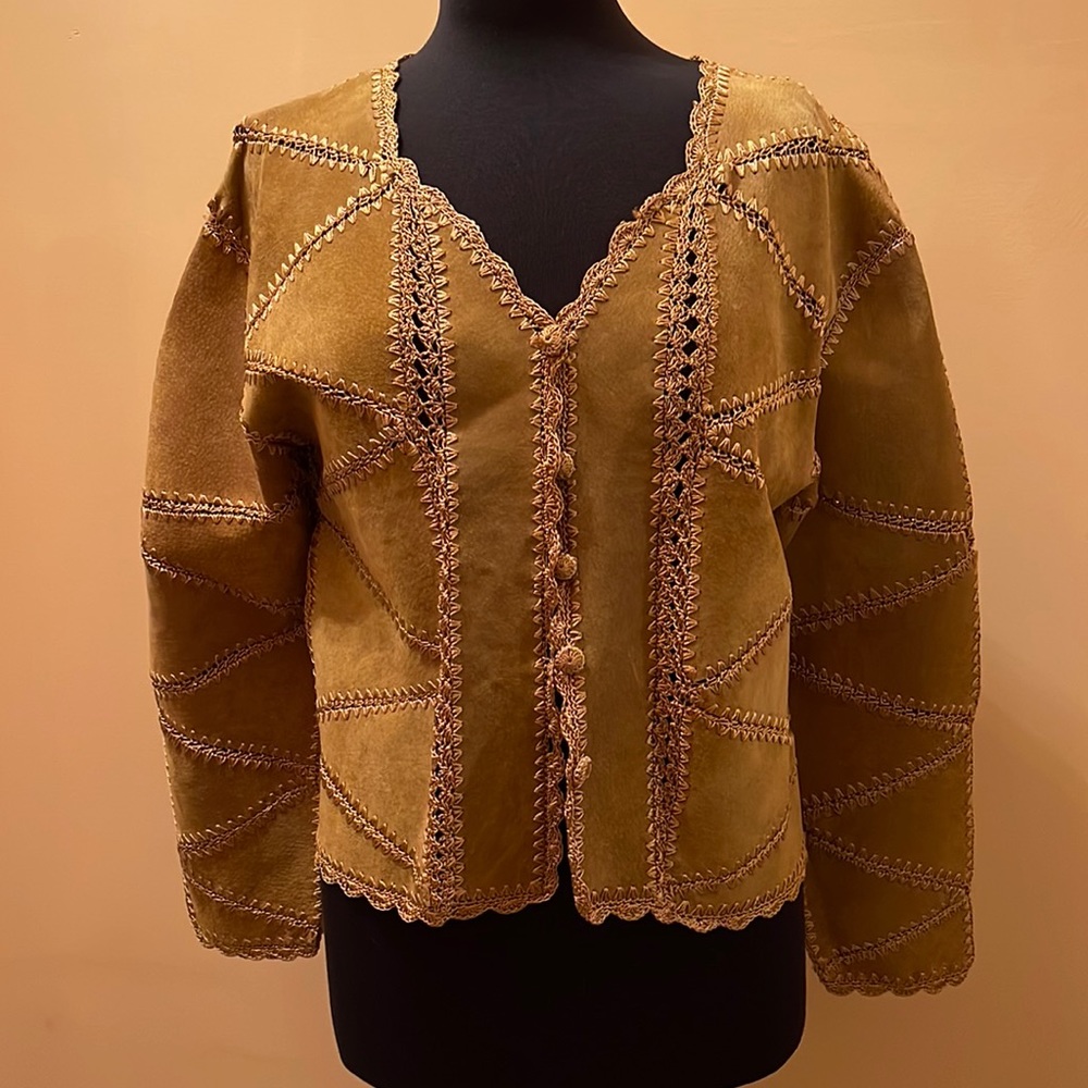 Leather Cardigan
